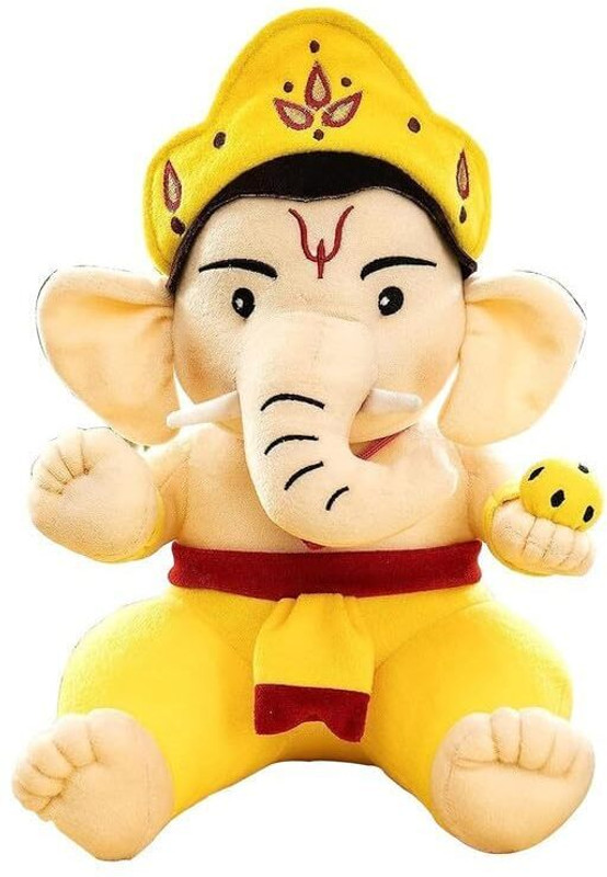 HELLOBEAR Premium Quality Cuddly Bal Ganesh Stuffed Toy For Babies and Children  - 11 inch(Multicolor)