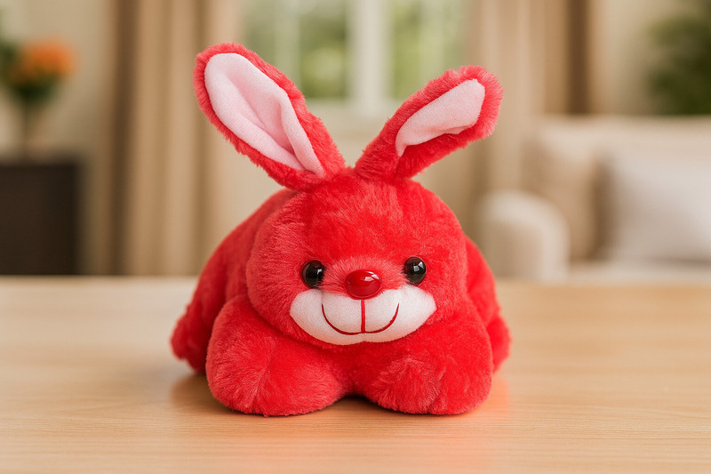 AYUSHPALENTERPRISES red rabbit  - 15 cm(Red)