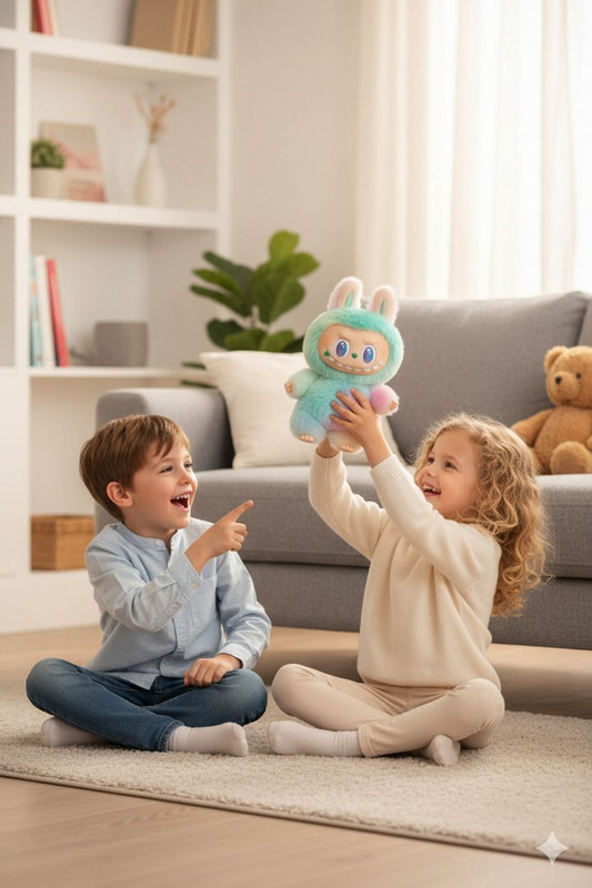 Have Fun Trending Premium Labubu Collectible Toy – Random Color | Big Into Energy Edition - 17 cm(Multicolor)