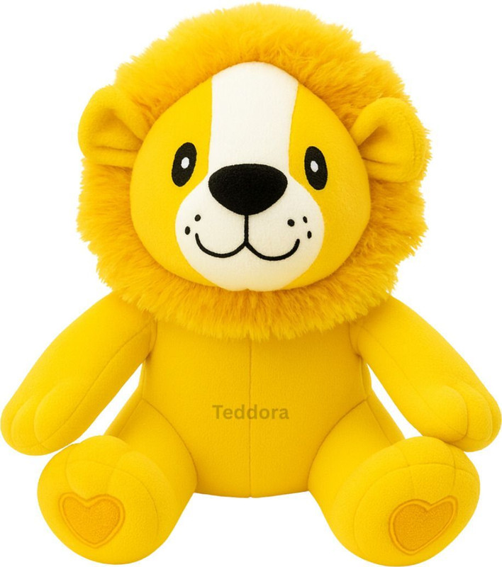 TEDDY TOWN Muffin Lion Plush – Sunny Roar - 30 cm(Yellow)