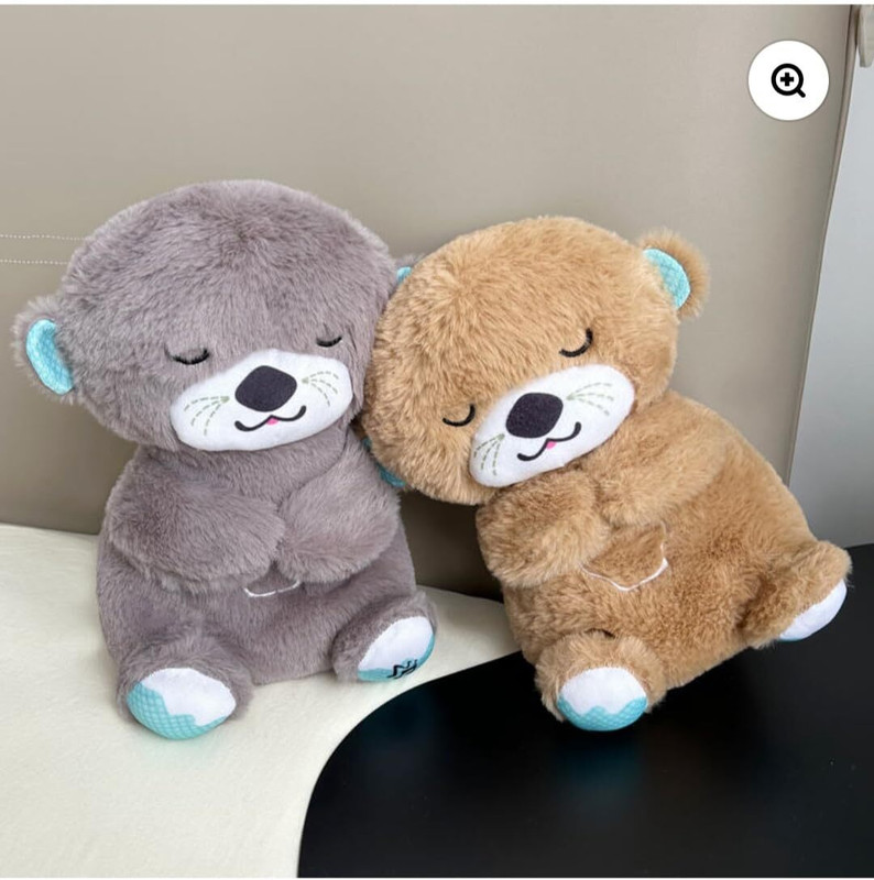 SHOPOGENIX Breathing Otter Glowing Music for Baby Sensory Sleep Lights Rhythmic Gift Toy(Multicolor)