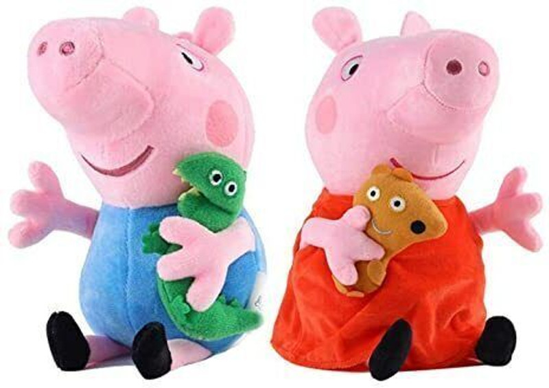 HELLOBEAR New-Peppa Pig Family Soft Toy for Kids (Orange)  - 25 cm(Multicolor)