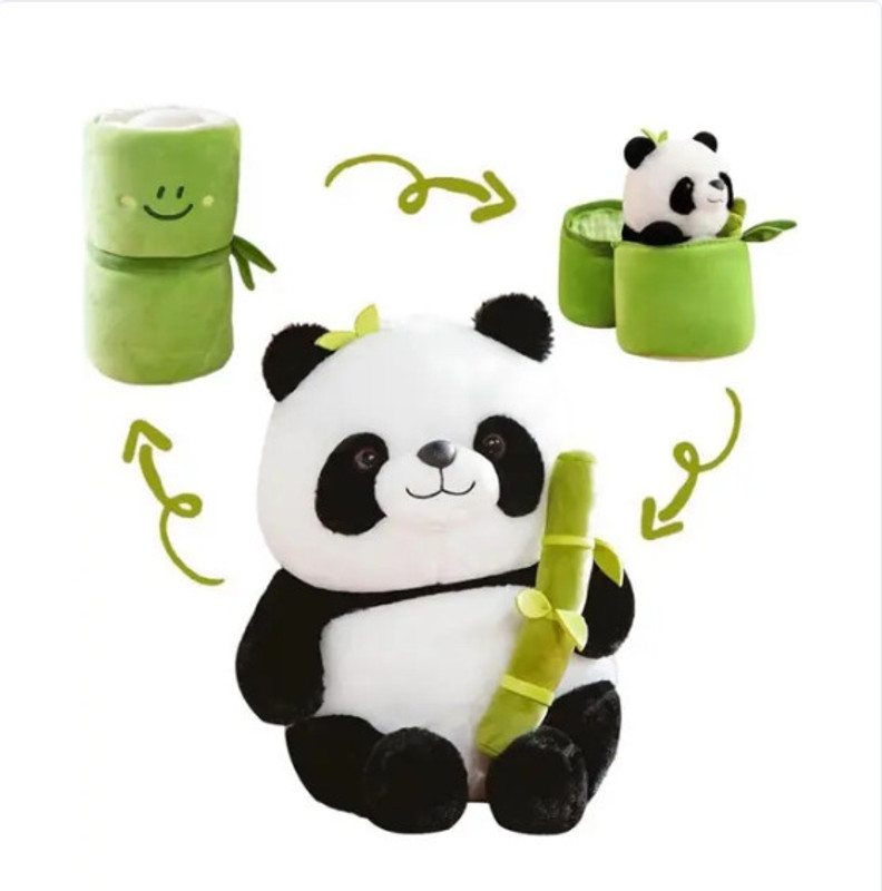 RSS SOFT TOYS Plush Bamboo Panda Stuffed Anmal Soft Toy - 30 cm (Green) - 30 cm(Green)