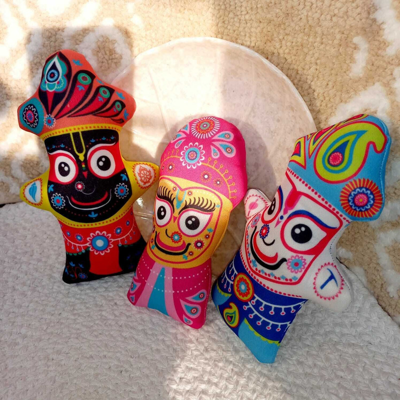 UAS ACHYUTA EXPERT TRADING CO Premium Quality Special Jagannath Toy Combo Low Budget for Kids Pack of 3  - 3.5 cm(Black, Pink, Blue)