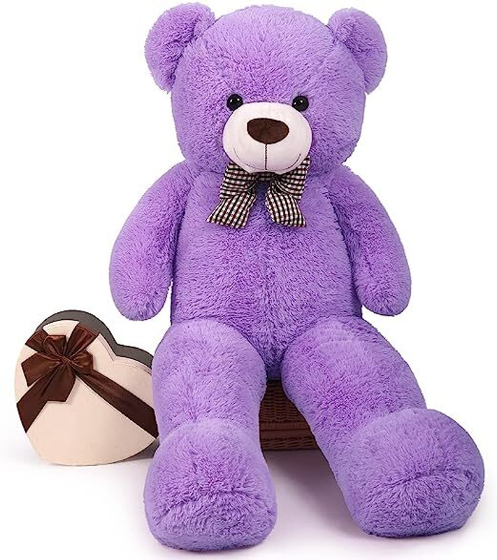 MOSU SOFT AND CUTE CHARMING TEDDY BEAR FOR KIDS AND GIRLS 7 FEET - 210 cm(Purple)