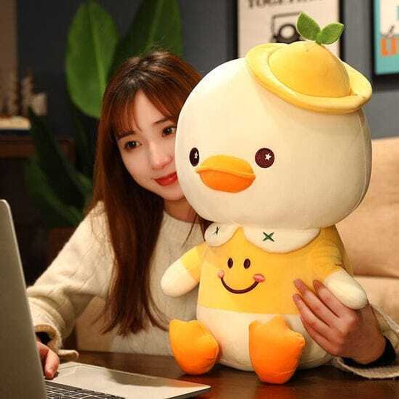 Teddy Daddy Stuffed Cuddly Smilling Duck Soft Toy ( 50 cm ) - 50 cm(Yellow)