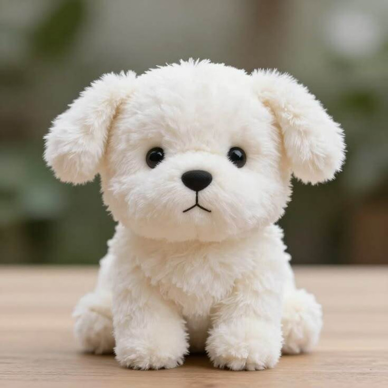 nirvaam Cute White Puppy Plush Toy Soft Stuffed Dog for Kids & Babies - 25 cm(White)