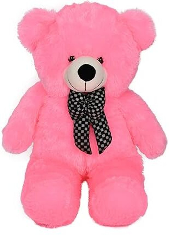 SAAKSHYAM Lovely Pink Teddy Bear Plush Bow Cute Hugging Toy Kids Valentine Gift - 3 Feet  - 90.2 cm(Pink)