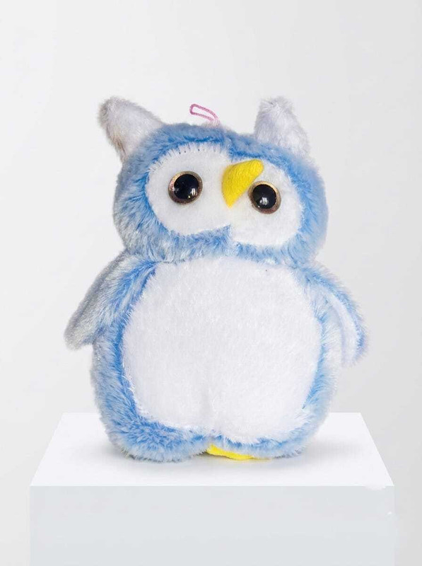 HB ENTERPRISE Owl Soft Toy ,Soft Stuffed Animal Bird for Kids" - 25 cm(Sky Blue & White)