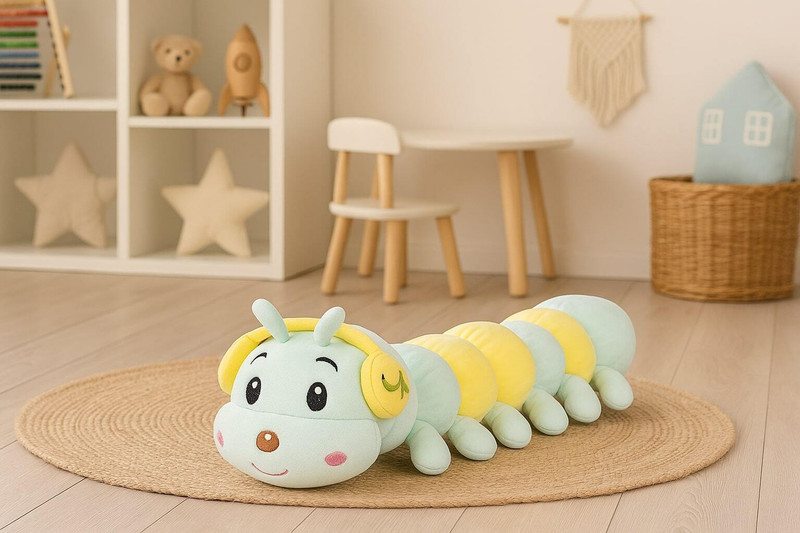 Besties Caterpillar Soft Toy Green Length  - 45 cm(Green)