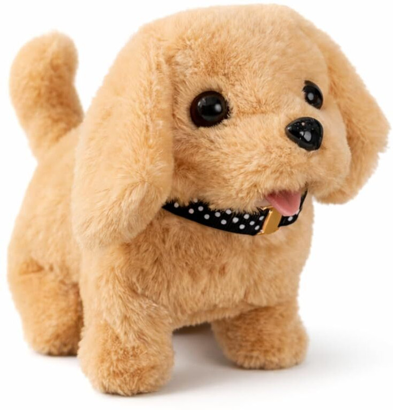 Godworks Walking, Barking & Jumping Pup for Kids| Tail Wagging Cute Realistic Pet(Brown)