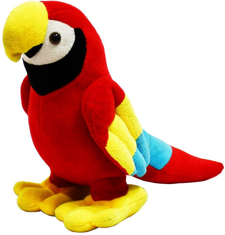 OCTOPUS Red Parrot Soft Toy for Girls/Kids | Stuffed Plush Animal | - 30cm - 30 cm(Red Color)