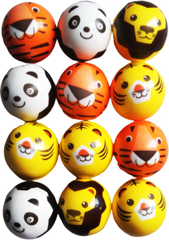 Jiyansh Traders 6PCS Smiley Ball OR Smiley Squeeze Ball OR Soft Stress Relief Ball Cartoon  - 7 cm(Multicolor)