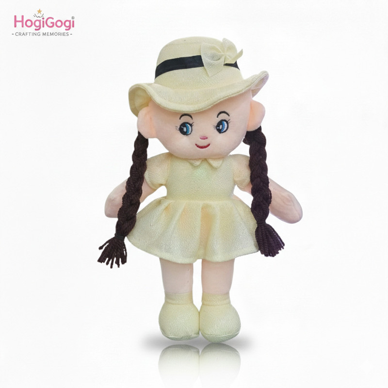 HoGiGoGi Cute Doll Hoodie Soft Doll Premium Washable Plush Toy for Kids  - 35 cm(Golden)