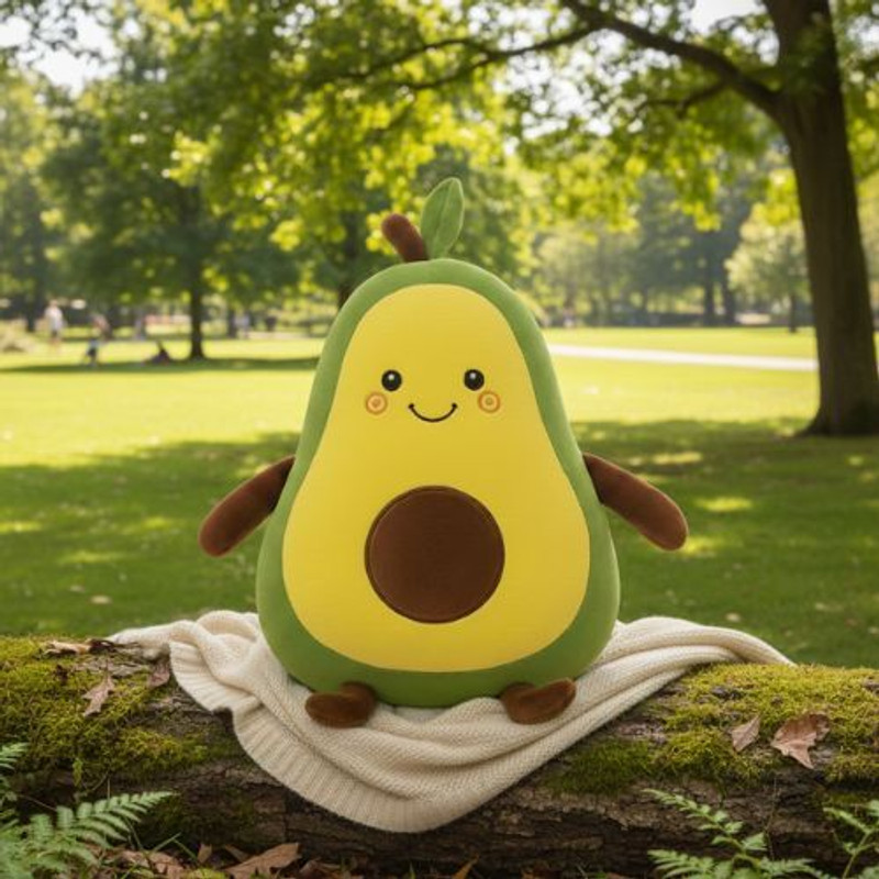 VanityX Cute Avocado Soft Toy – Super Soft & Cuddly Plush - 40 cm(Green)