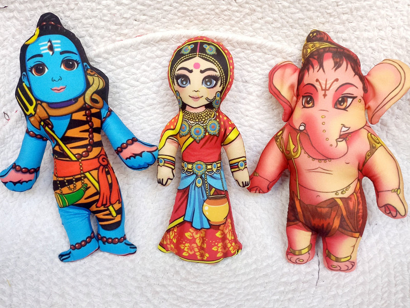 UAS ACHYUTA EXPERT TRADING CO UAS SHIV SHAKTI & NANDI DEVOTIONAL TOYS - 8 inch(Multicolor)