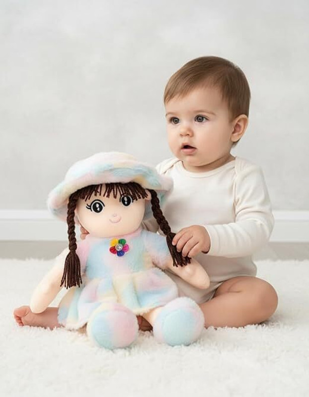 BestLook Rainbow Cutie Soft Hat Doll Plush Toy for Kids - 25 mm(Rainbow)