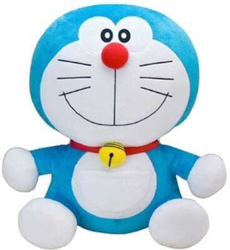 LushPals Doraemon Soft Toy Cute face Expression - 10 cm(WHITE AND BLUE)