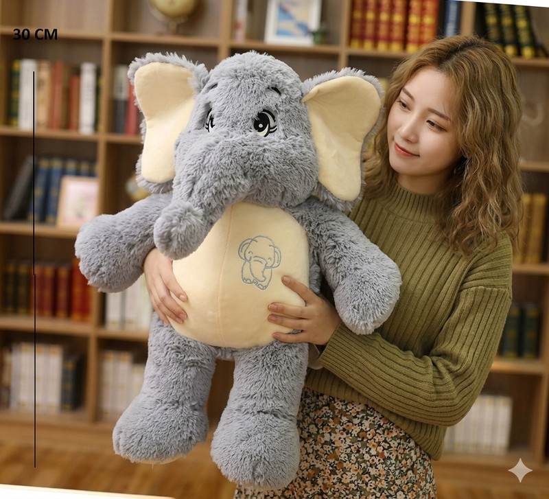 Ziraat American Imported Elephant Ganjesh Jee Plush Toy For Your Child & Birtyday Gift - 30 cm(Multicolor)