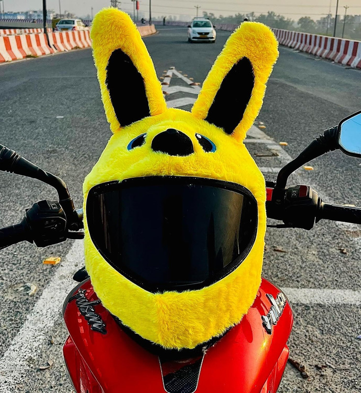 HOUSE OF COMMON Highy Quality Helmet Cover For Riders - 45 cm(Yellow)