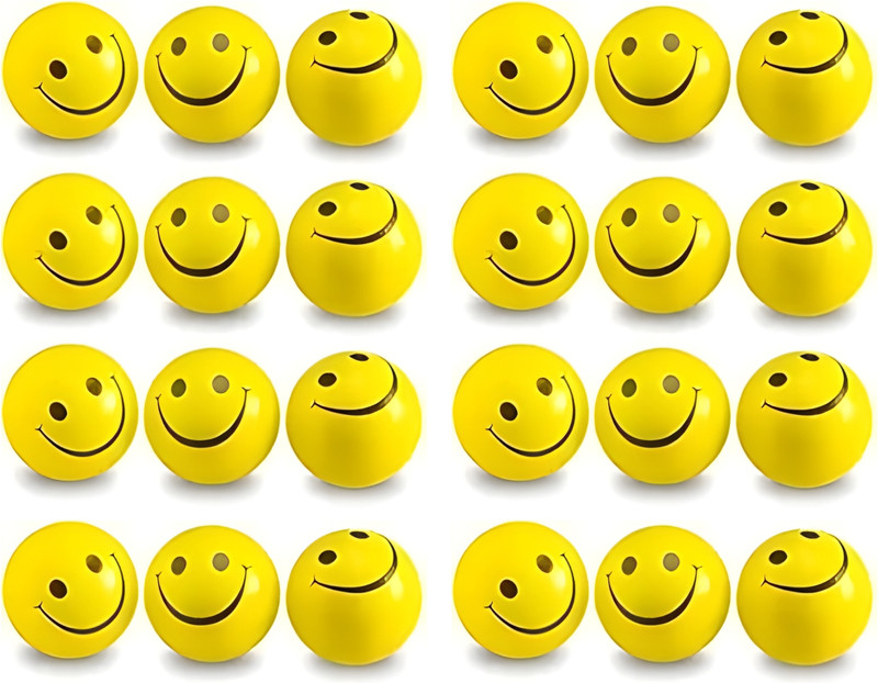 ShubhKraft Smiley Stress Sponge Ball for Relaxation, Therapy and Fun Use  - 2.5 inch(Yellow)