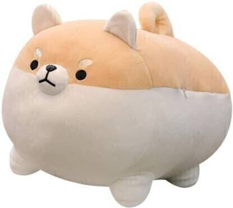 AVSHUB Stuffed Animal Shiba Inu Plush Dog Anime Corgi Kawaii Plush Soft Pillow, Plush Gifts - 12 inch(Peach, White)