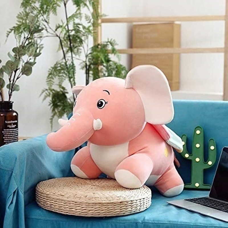 Teddy Daddy Elephant Teddy Soft Toy With Colourful Attractive Wings  - 25 cm(Pink)