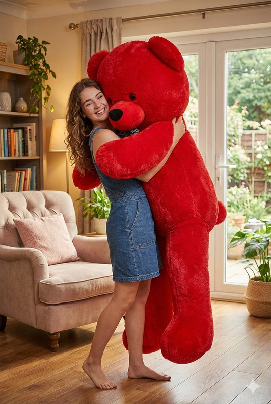 RSY 3 Teddy Bear for Valentine Birthday Gift for Girls - 91.44 cm (Red)  - 90 cm(Red)