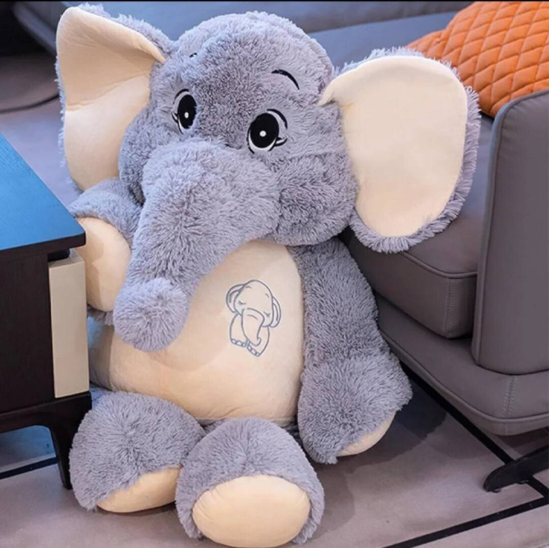 BlingNBeats Premium Quality Stuffed Elephant Plush Toy - 23 inch(Grey)