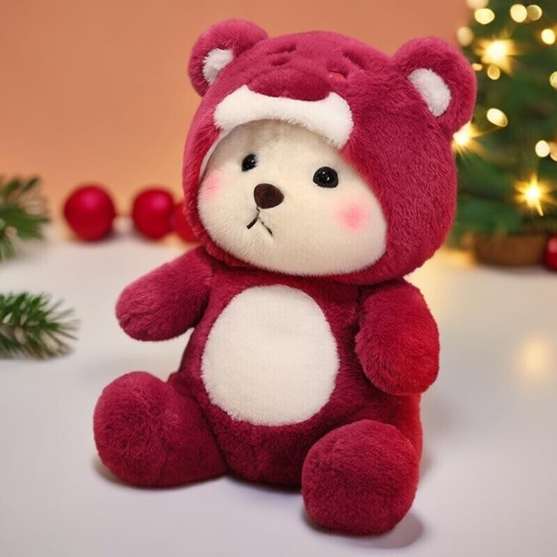 Plushora Latest Cute Lena Teddy Bear, Removable Cap, Stuffed Toy  - 35 cm(Red)