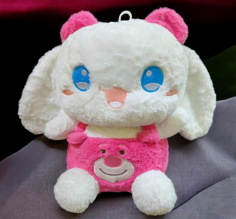 Coming wave Bunny Rabbit Soft Toy Cute Plush Toys for Kids Girls, Hello Kitty mi, soft Doll - 35 cm(Strawberry red)