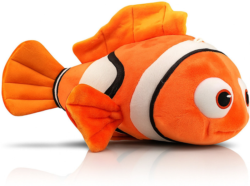 Funtoos Nemo Fish Soft Toy for Kids Cute Plush Clownfish Stuffed Toy Gift - 22 cm(Orange and White)