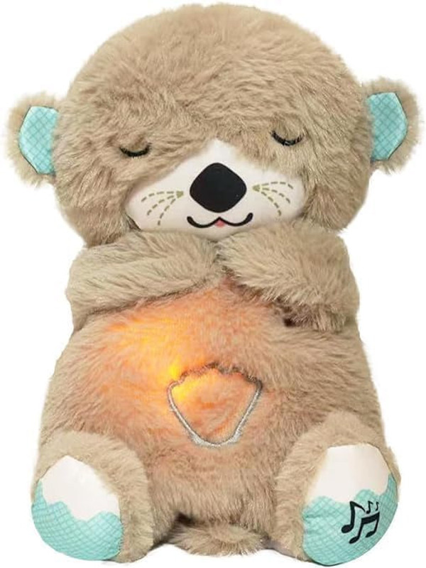 KD SAPRA Music, Sounds, Lights and Breathing Motion, Breathing Toy Teddy Bear with Lights  - 29 cm(Grey)
