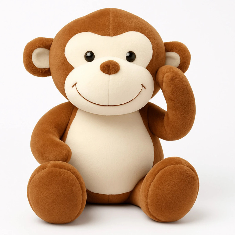 Polyhug Super Premium Quality Monkey Soft Toy Cute Stuffed Animal  - 24 cm(Brown)