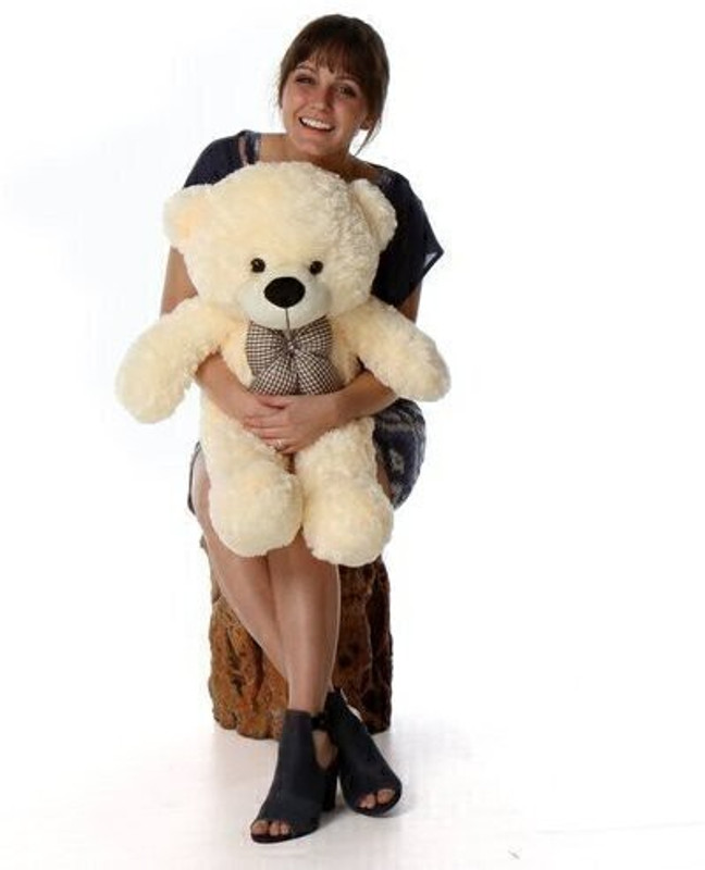AVSHUB 2 Feet Stuffed Spongy Hug-able Imported Teddy Bear - 60 cm(Cream)