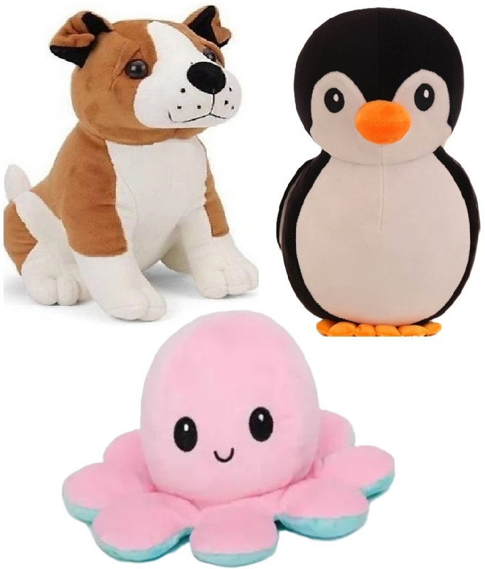 MHK combo of 3 stuff toys for your kids339 - 18 cm(Multicolor)