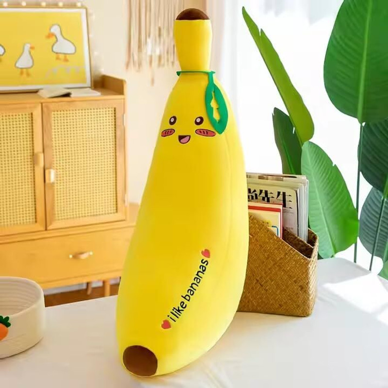 LushPals Cute Banana Pillow for Kids | Adorable Fruit-Shaped Cushion for Children  - 45 cm(Yellow)