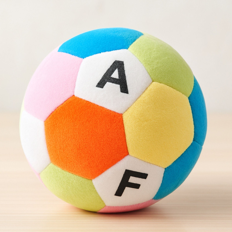 Rooboo Soft Toy Alphabet Ball for Kids 14cm, Colorful Birthday Gift for Baby Boys Girls  - 14 cm(Multicolor)