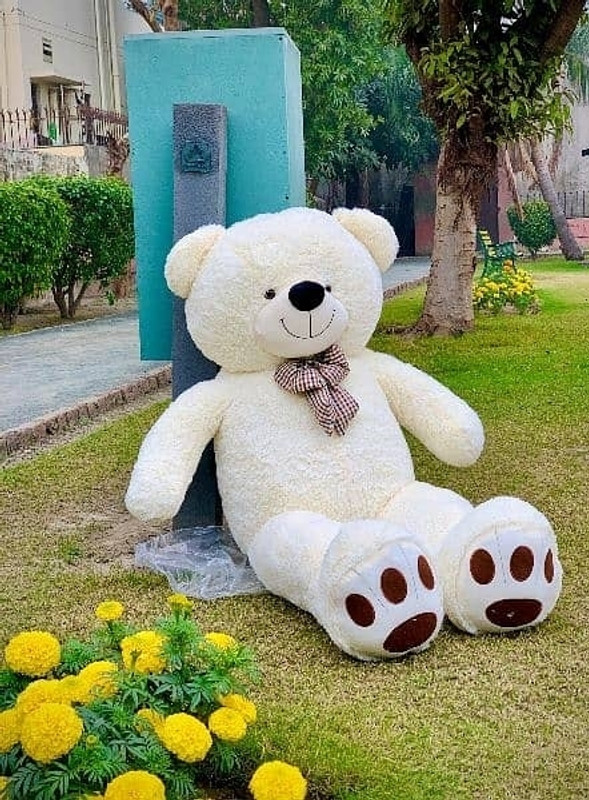 Ksar KT Stuffed Spongy Soft Cute Teddy Bear (White Color)(4 Feet)-19 - 120 cm(White)