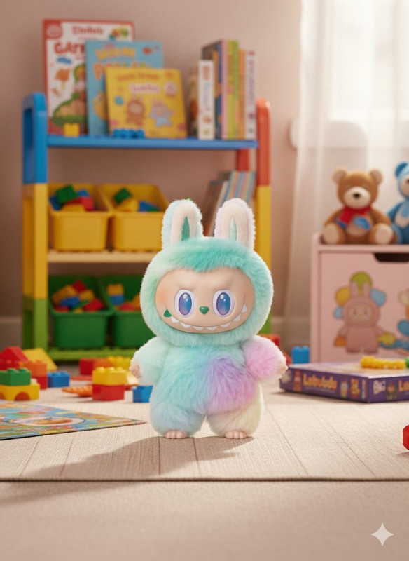 Have Fun Labubu Gift Toy – Cute Collectible Random Color | Soft & Safe Design  - 17 cm(Multicolor)
