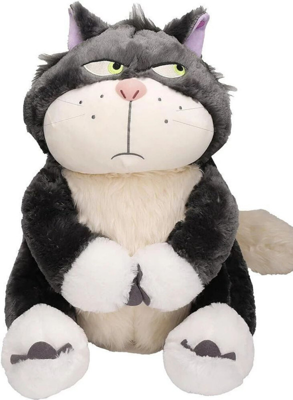 honeyhugs Angry Face Lucifer Cat Soft Toy 30 cm, Premium Quality Plush Toy for Kids - 30 cm(Black)