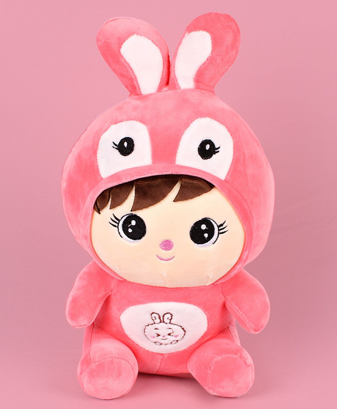 VibeFly Soft Plush Doll Toy with Rabbit Teddy Bear - 30 cm(Pink)