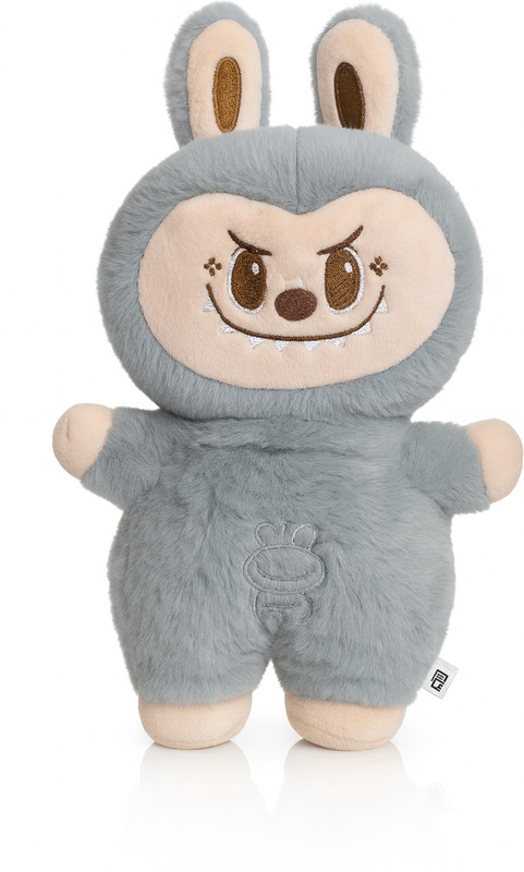 Fun4You Labubu Soft Toy for Kids – Cute Bunny Plush Doll  - 25 cm(Grey)