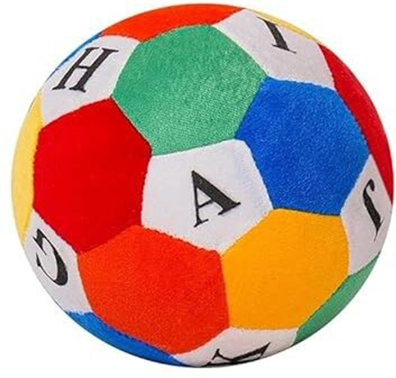 SRE Soft Plush Toys Baby Ball for Baby Boy Girl Kids Alphabetic Plush Soft Toy  - 22 cm(Multicolor)