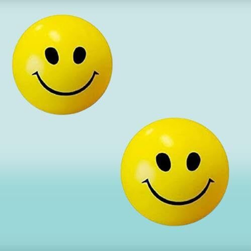 Shivsoft Smiley foam 21-cm for hand forearm exercise, smiley ball - 10 mm  - 7 mm(Yellow)