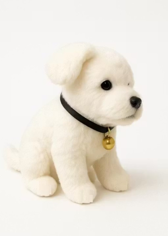 Anidhi PLUSH SOFT DOG TOY (WHITE 21 CM) - 21 cm (White) - 20 cm(White)