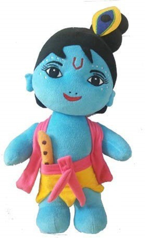 Aurelio Marco Supersoft 14'' Inch Lord Krishna Soft Toy - 13 cm(Black)