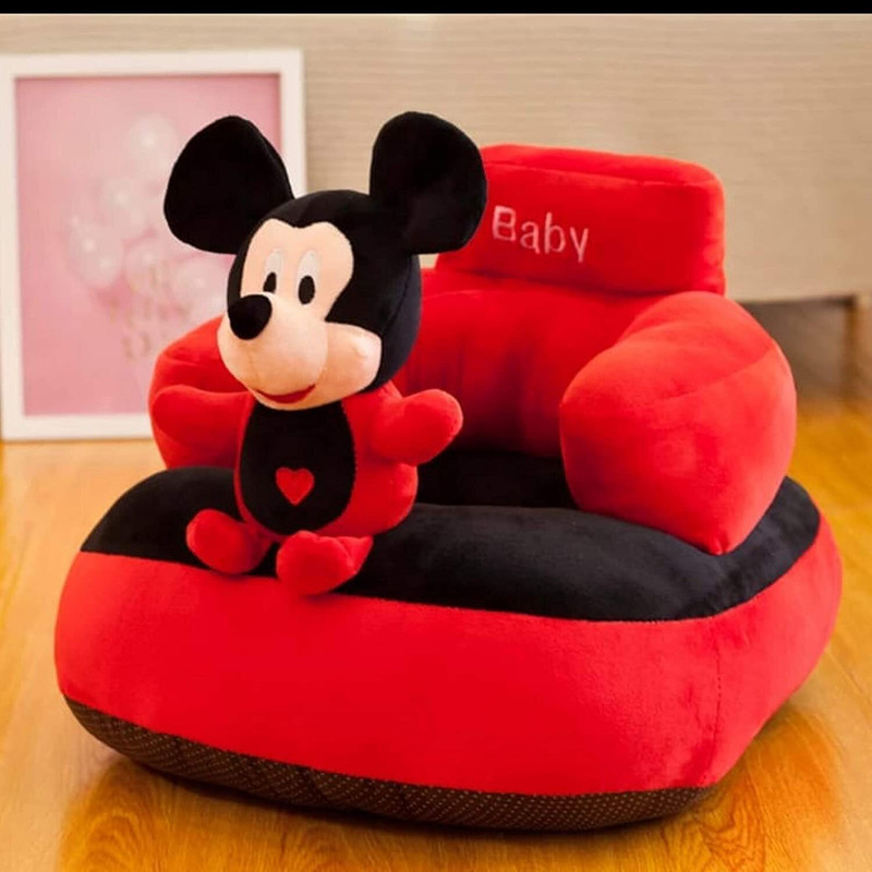 AVSHUB Baby Sofa Mickey Shape Rocking Sitting Bed Cum Sofa Chair for Kids(Red)