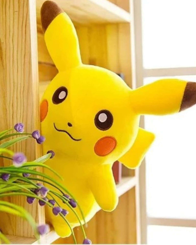 SRE Pikachu Soft Plush Toy Super Soft Cuddly Character Toy - 30 cm(Yellow)