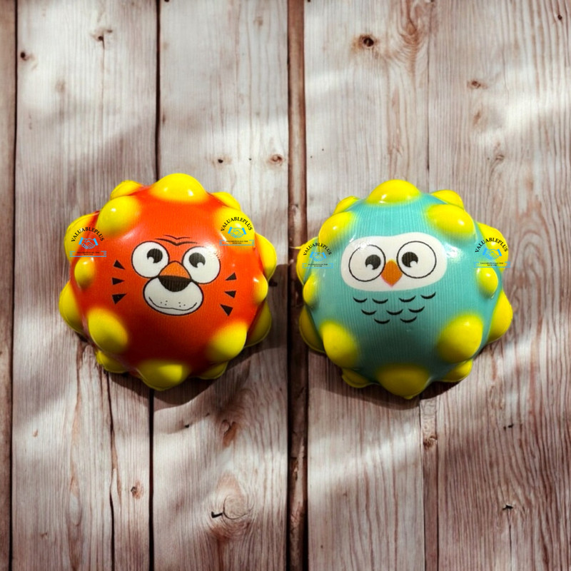valuableplus Crazy Soft Rubber Moon Bouncing Ball for Kids ( 2Pcs )  - 7 cm(Multicolor)
